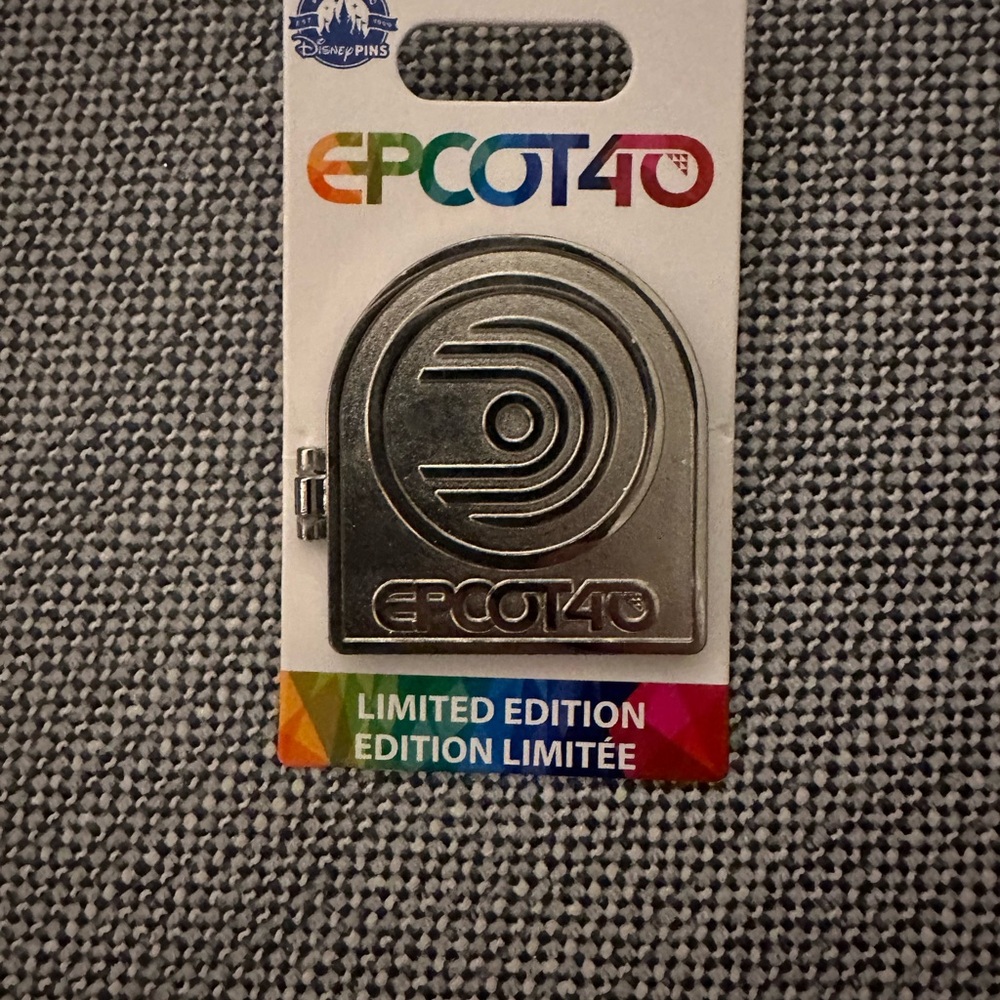 Disney EPCOT 40th Anniversary Silver Pin